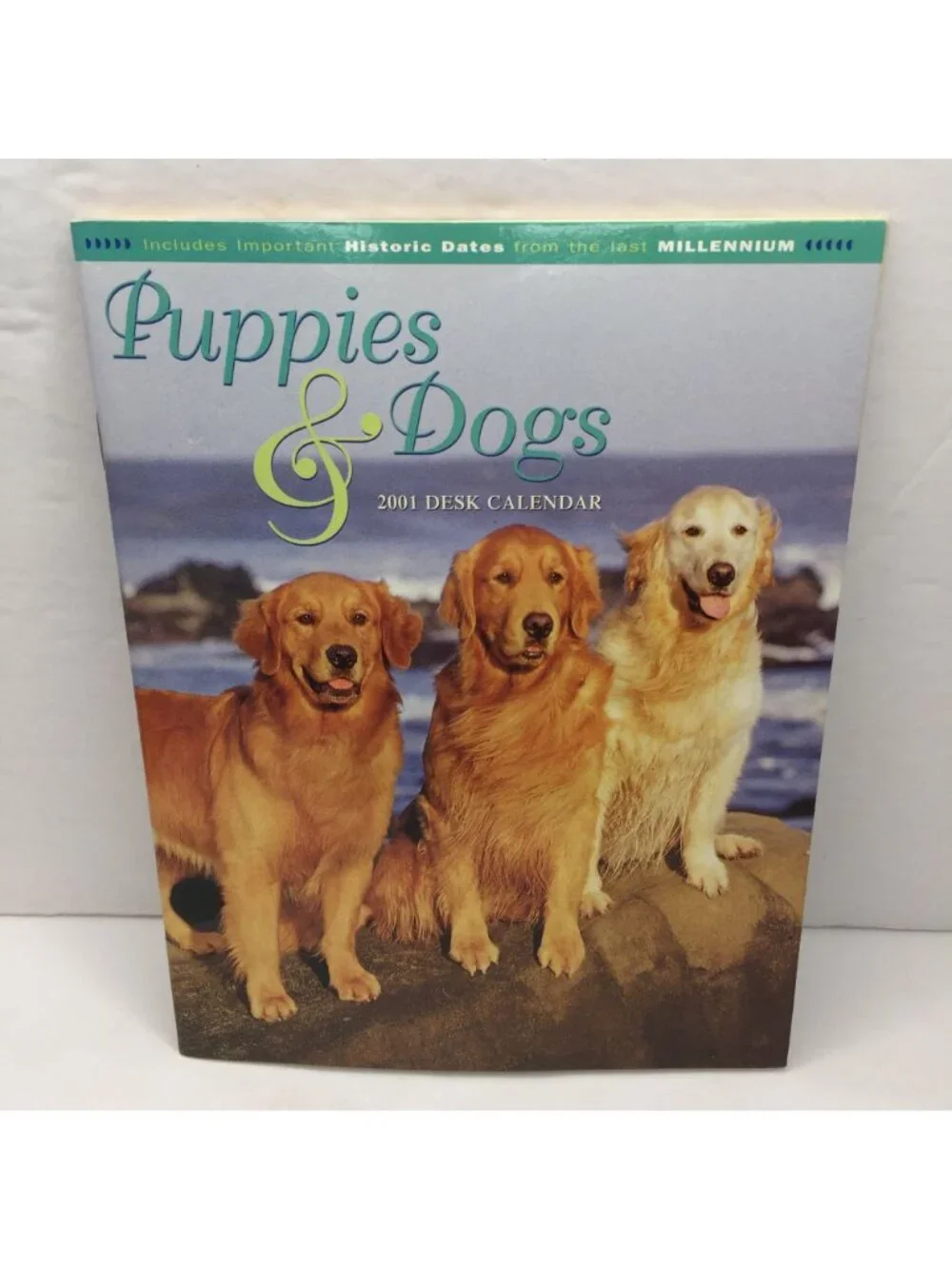 Vintage Set 2 Puppies Dogs 2001 Desk Calendar My Dog My Hero Book Byars Duffey